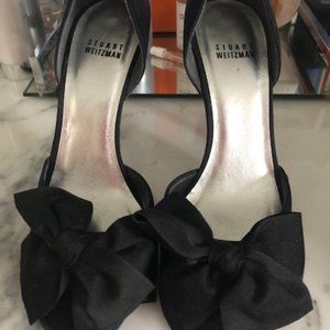 Stuart Weitzman satin evening shoes